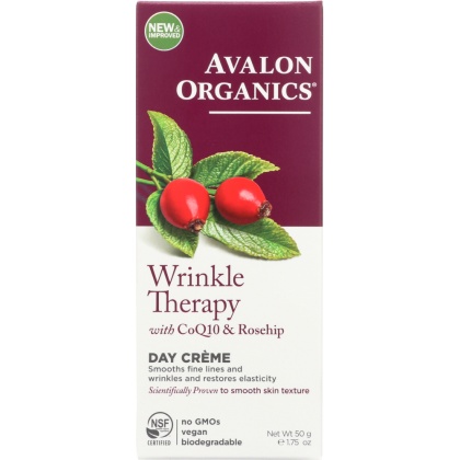 AVALON ORGANICS: Wrinkle Therapy with CoQ10 & Rosehip Day Creme, 1.75 oz