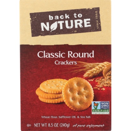 BACK TO NATURE: Classic Round Crackers, 8.5 oz