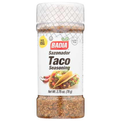 BADIA: Taco No MSG Seasoning, 2.75 oz