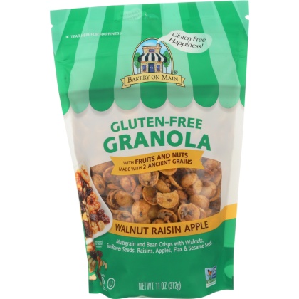 BAKERY ON MAIN: Gluten Free Granola Apple Raisin Walnut, 11 oz