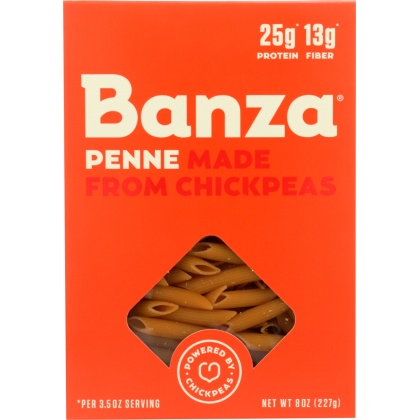 BANZA: Penne Chickpea Pasta, 8 oz