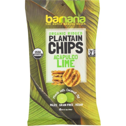 BARNANA: Acapulco Lime Plantain Chips 5 Oz