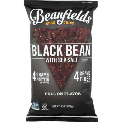 BEANFIELDS: Black Bean and Sea Salt Chips, 5.5 oz