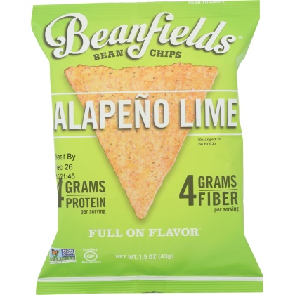 BEANFIELDS: Jalapeno Lime Bean Chips, 1.5 oz