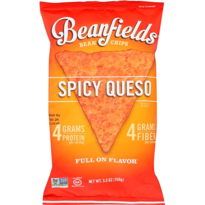 BEANFIELDS: Spicy Queso Bean Chips, 5.5 oz