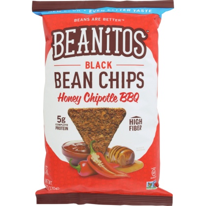 BEANITOS: Black Bean Chips Chipotle BBQ, 6 oz