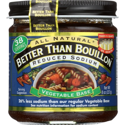 BETTER THAN BOUILLON: Base Vegetable Reduced Sodium, 8 oz