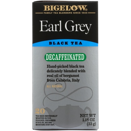 BIGELOW: Earl Grey Decaf Tea 20 Bags, 1.18 oz