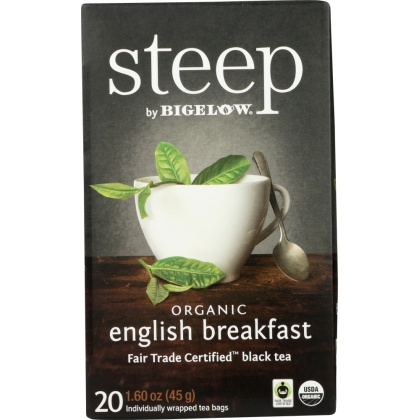 BIGELOW: Steep Organic English Breakfast Tea, 1.60 oz