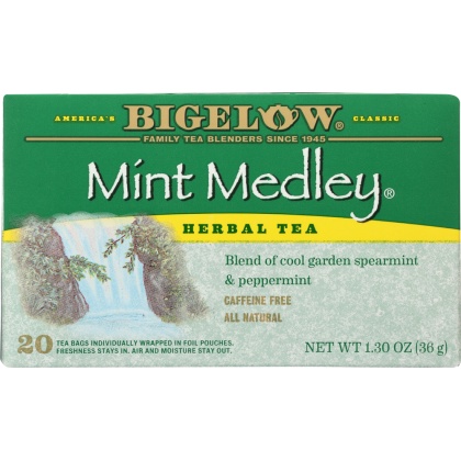 BIGELOW: Tea Herbal Tea Mint Medley Spearmint & Peppermint, 20 tea bags