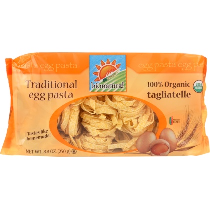 BIONATURAE: Organic Tagliatelle Egg Pasta, 8.8 oz
