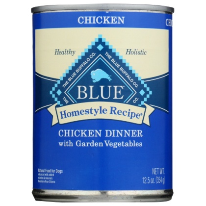 BLUE BUFFALO: Homestyle Recipe Adult Dog Food Chicken Dinner with Garden Vegetables, 12.50 oz