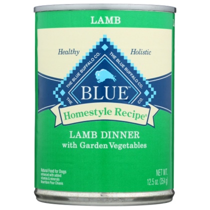 BLUE BUFFALO: Homestyle Recipe Adult Dog Food Lamb Dinner with Garden Vegetables, 12.50 oz