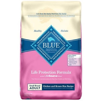 BLUE BUFFALO: Life Protection Formula Small Breed Adult Dog Food Chicken and Brown Rice Recipe, 15 lb