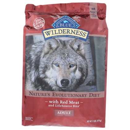 BLUE BUFFALO: Wilderness Adult Dog Food Red Meat Recipe, 11 lb