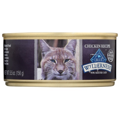 BLUE BUFFALO: Wilderness for Mature Cat Food Chicken Recipe, 5.50 oz