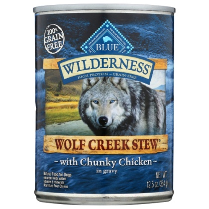 BLUE BUFFALO: Wilderness Wolf Creek Stew Adult Dog Food Chunky Chicken Stew, 12.50 oz