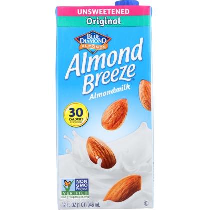 BLUE DIAMOND: Almond Breeze Original Unsweetened Almondmilk, 32 oz