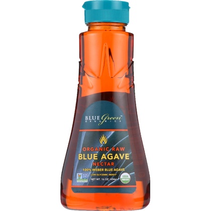 BLUE GREEN ORGANICS: Agave Blue Nectar Raw, 16 oz