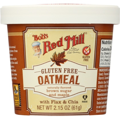 BOB\'S RED MILL: Gluten Free Oatmeal Cup Brown Sugar Maple with Flax & Chia, 2.15 oz