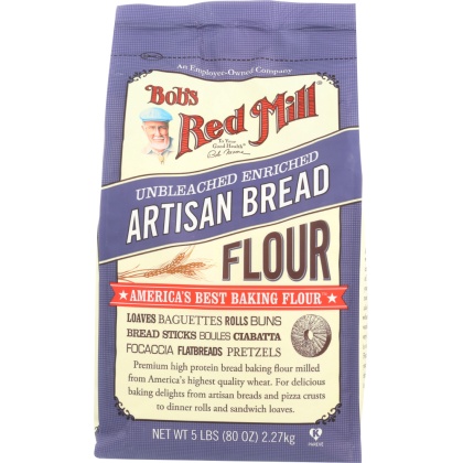 BOB\'S RED MILL: Unbleached Enriched Artisan Bread Flour, 5 lb