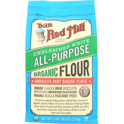 BOB\'S RED MILL: Unbleached White All-Purpose Organic Flour, 5 lb