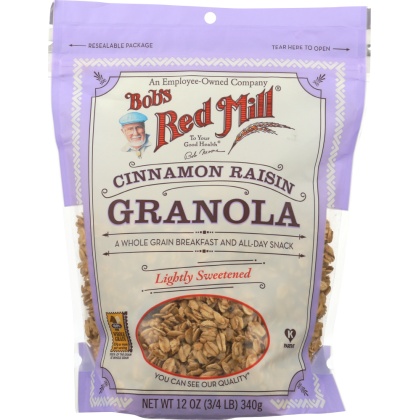 BOBS RED MILL: Cinnamon Raisin Granola, 12 oz