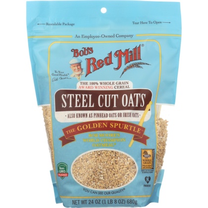 BOBS RED MILL: Steel Cut Oats, 24 oz