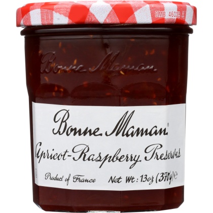 BONNE MAMAN: Apricot Raspberry Preserves, 13 oz