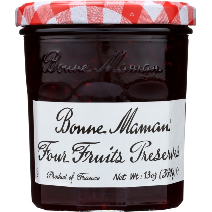 BONNE MAMAN: Four Fruits Preserves, 13 oz