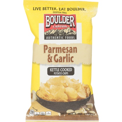 BOULDER CANYON: Kettle Cooked Potato Chips Parmesan and Garlic, 5 oz