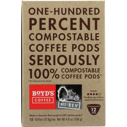 BOYDS: Hi-Rev Coffee Single Cups, 12 pcs