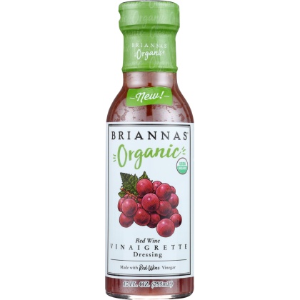 BRIANNAS: Organic Red Wine Vinaigrette Dressing, 10 oz