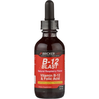 BRICKER LABS: Blast B12 Vitamin B12 and Folic Acid, 2 oz