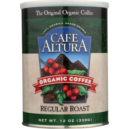 CAFE ALTURA: Organic Ground Coffee Regular Roast, 12 oz