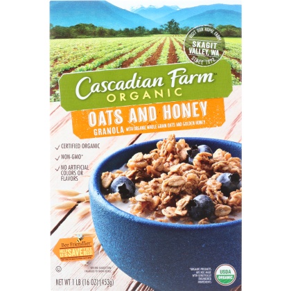 CASCADIAN FARM: Oats & Honey Granola, 16 oz