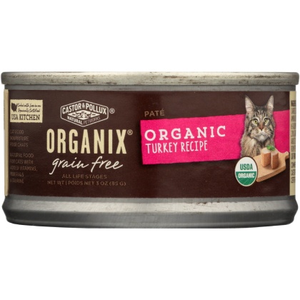 CASTOR & POLLUX: Cat Food Can Organic Turkey Pate, 3 oz