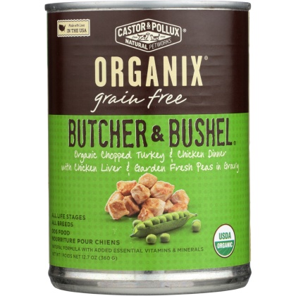 CASTOR & POLLUX: Dog Food Can Organic Butcher & Bushel Turkey Chicken, 12.7 oz