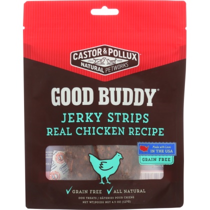 CASTOR & POLLUX: Good Buddy Jerky Strips Real Chicken Recipe 4.5 Oz