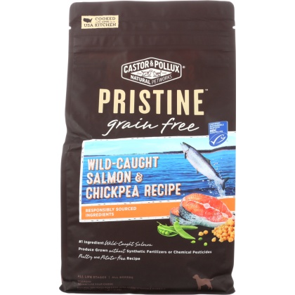 CASTOR & POLLUX: Pristine Grain Free Wild Caught Salmon & Chickpea Recipe 4 Lb