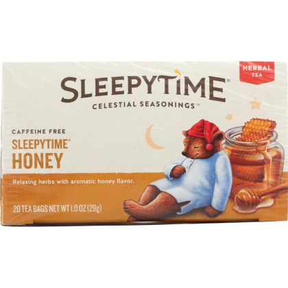 CELESTIAL SEASONINGS: Sleepytime Honey Tea Pack of 20, 1 oz