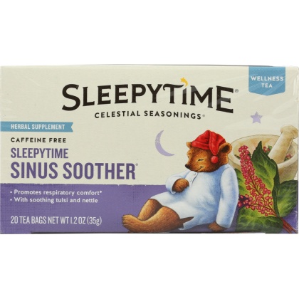 CELESTIAL SEASONINGS: Sleepytime Sinus Soother Wellness Tea, 20 Tea BaGs