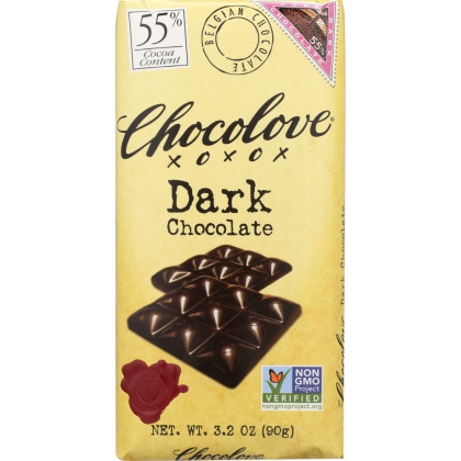 CHOCOLOVE: Dark Chocolate Bar, 3.2 oz