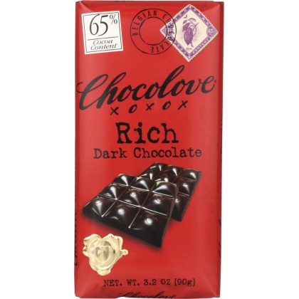 CHOCOLOVE: Rich Dark Chocolate Bar, 3.2 oz