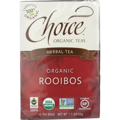 CHOICE ORGANIC TEAS: Organic Rooibos Herbal Tea 16 Tea Bags, 1.27 Oz