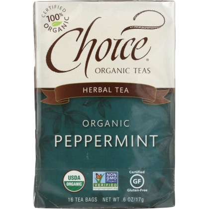 CHOICE TEA: Organic Peppermint Tea, 16 bg