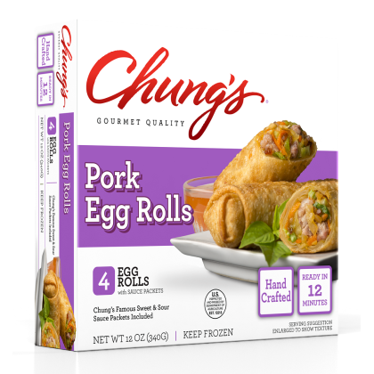 CHUNG\'S GOURMET QUALITY: Pork Egg Rolls 4 Count, 12 oz
