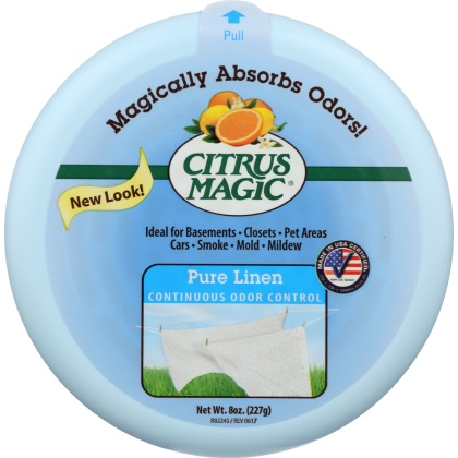 CITRUS MAGIC: Air Deodorizer Solid Pure Linen, 8 oz