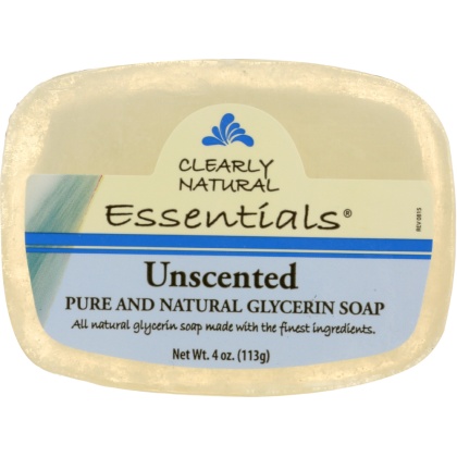 CLEARLY NATURAL: Unscented Pure And Natural Glycerine Soap, 4 oz