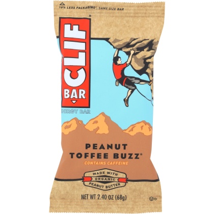 CLIF BAR: Peanut Toffee Buzz Energy Bar, 2.4 oz